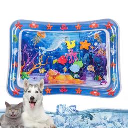 Tapete de água inflável espessado para pet, Playmat com peixe mar oceano tema, Brinquedo sensorial para gato e cachorro - Image 1