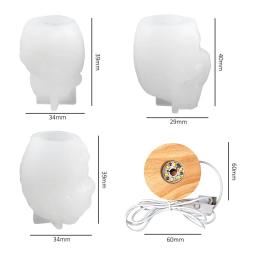 Molde de silicone de resina epóxi de ovo de dragão 3D DIY em forma de ovo bola de céu estrelado molde de luz noturna para fundição epóxi artesanato decoração de casa - Image 3