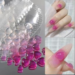 3D Strass Nail Art Decorações, Brilhante Contas De Vidro De Cristal, Coração Em Forma, sensível à luz, Desing Pedras, Manicure Decoração, Novo - Image 1