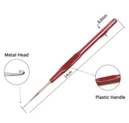 Wigundle gancho agulha crochê micro gancho para fazer trança dreadlock ferramentas de cabelo 0.5mm 0.6mm 0.7mm 0.8mm cabo liso peruca - Image 4