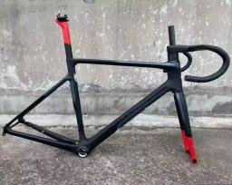 Coln V4RS quadro de bicicleta de estrada de fibra de carbono cor personalizável quadro à prova de vento T1000 freios a disco de fibra de carbono podem ser adaptados para DI2 - Image 5