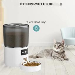 Alimentador automático Pet com tigela de aço inoxidável, 4L capacidade, temporizador inteligente Tuya controle, alimentos dispensador, alimentação suprimentos para cães e gatos - Image 4