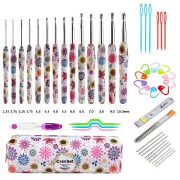 Conjunto ergonômico de crochê para iniciantes, Kit extra longo, agulhas de crochê, tricô, acessórios tricot, confortável - Image 1