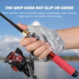 Luvas de pesca sem dedos respiráveis e resistentes ao desgaste, projetadas para homens e mulheres, pesca, canoagem, caiaque, caminhadas, runni - Image 3