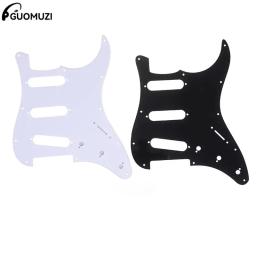 1pc 3 ply pickguard picareta guarda placa de risco para 11 buraco stratocaster stratat st sss guitarra instrumento acessórios - Image 1