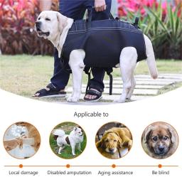 Eslingas suporte para pernas cachorro, arnês apoio corporal para cães idosos feridos deficientes - Image 5