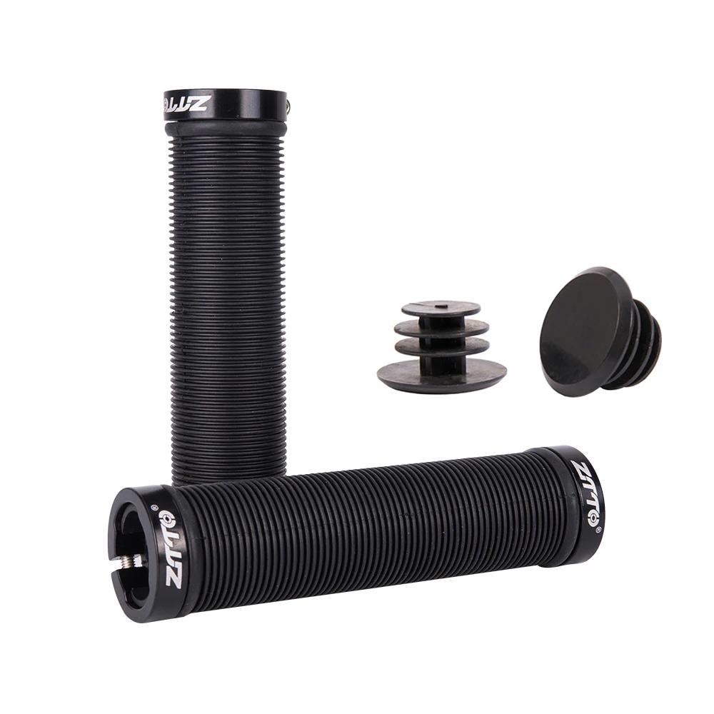 Ztto mtb punho de guidão em silicone, trava em gel antiderrapante para bicicleta mtb, peças de bicicleta dobrável com design de caveira ag15, 1 par - Image 1