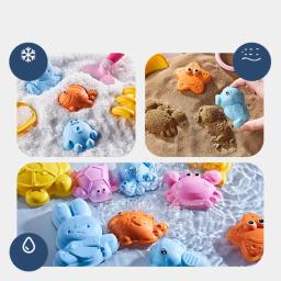 5 pces/14 pces crianças dos desenhos animados coelho praia caminhão basculante balde portátil casa jogar água areia, cores e estilos aleatórias - Image 5