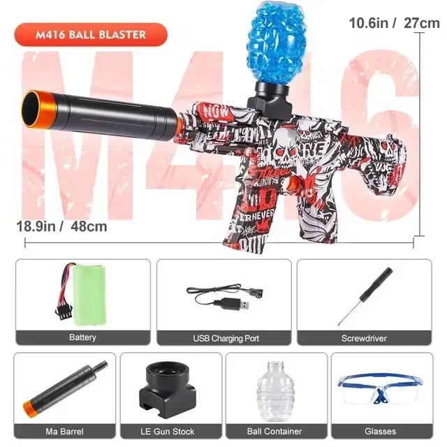 Blaster elétrico brinquedos arma, recarregável, automático, brinquedos ao ar livre para a equipe, atividades familiares, presente perfeito (balas excluídas), M416 - Image 1