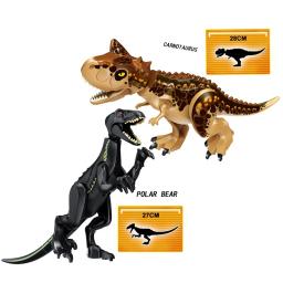 Grande brinquedo de blocos de construção para crianças, quebra-cabeça jurássico DIY, tauron carnívoro, combinação velociraptor, 3-6 anos - Image 2