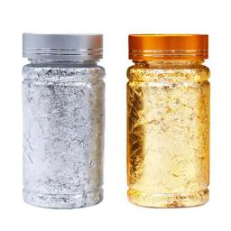 Papel metálico, folha de prata e ouro, flocos para artesanato DIY, douramento e artesanato, artes das unhas, 2PCs - Image 1