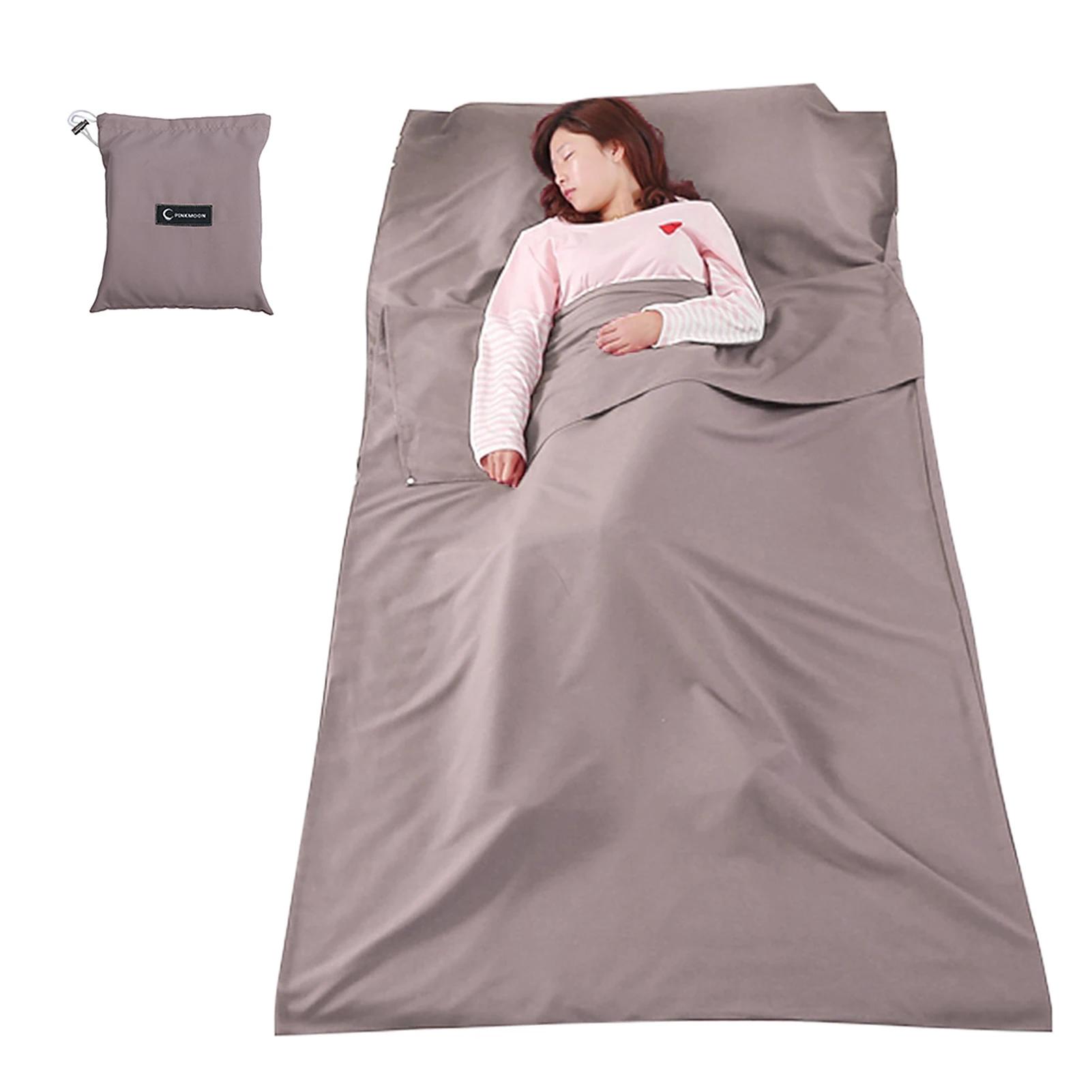 Saco de dormir leve portátil, saco multipessoa, acampamento exterior, folha do curso do hotel, forro, 115cm x 210cm - Image 1
