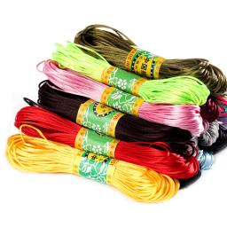 Multicolor Nylon Satin Beading Cordões, Chinês Atado, Fio De Seda Cord, DIY Jóias, colar, Descobertas Pulseira, 1.5mm, 2mm, 20m Lot - Image 2