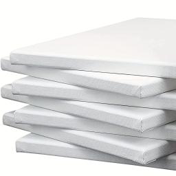 Telas de tinta sem ácido para pintura, placas de lona plana branca para adultos e adolescentes, 8x12 polegadas, 4pcs - Image 3