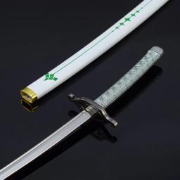 Anime Ulquiorra Espada Cifer, Arma da Escola Japonesa, Modelo Metal, Katana Bruta, Brinquedo Samurai, Presente Artesanal, 26cm - Image 4