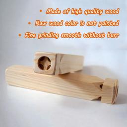 Soprador de madeira para crianças, brinquedos musicais, apito de faia, flauta de trem, jogos montessorianos de 3 a 6 anos - Image 5