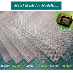 Miniatura Metal Wire Mesh Fence, DIY Modelo Kits, Militar Sand Table, Cena da Construção, Paisagem Diorama Materiais, 0.1mm-0,6mm - Image 1