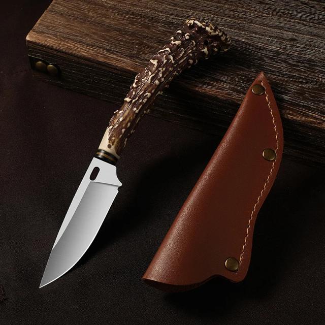 Faca Mini PLYS Damasco Portátil para Corte de Frutas e Vegetais na Cozinha e Pesca