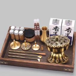 Portátil latão incenso fazendo kit, cera derreter queimador, DIY artesanal fragrância selo, ferramentas de moldagem, acessórios, 2023 - Image 5