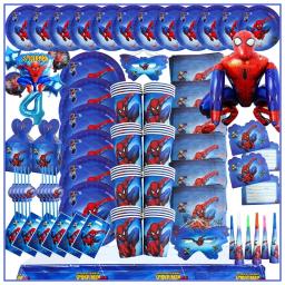 Spiderman Birthday Party Decorações Suprimentos Set, Talheres Superhero, Guardanapos De Papel, Pratos, Copos Kit, Baby Shower for Kids, Presentes - Image 1