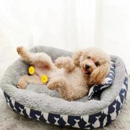 Cama macia quente do animal de estimação do algodão, colchão do cão, cães pequenos, médios, grandes, ninho, cesta do cão, esteira, casa, inverno - Image 1