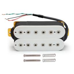 6 cordas captadores de guitarra elétrica humbucker dupla em linha ajustável 12pcs hex parafuso captador branco - Image 4