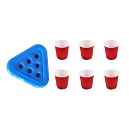 Suporte inflável do copo do triângulo para adultos e crianças, Copa de bebidas flutuante, Ferrule Tool Ring Toss Game, Piscina engraçada, Beer Pong - Image 5