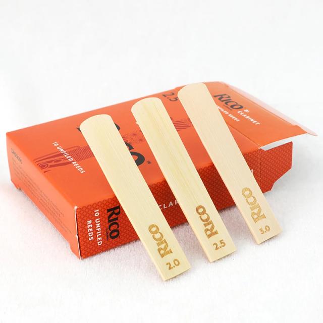 Reeds D'addario RICO Laranja para Saxofone Eb Alto, Bb Soprano, Tenor e Baixo Clarinete Clássico dos EUA
