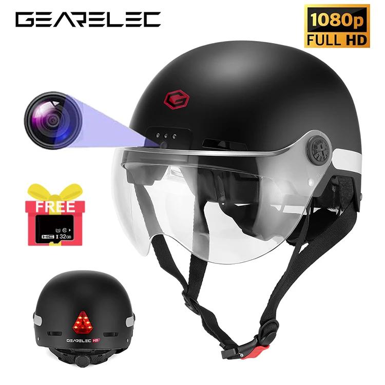 GEARELEC-Capacete De Bicicleta Inteligente Com Câmera 1080P, Gravador De Vídeo, Luzes De Segurança Para Motocicleta De Equitação Segura, DVR, H9 - Image 1