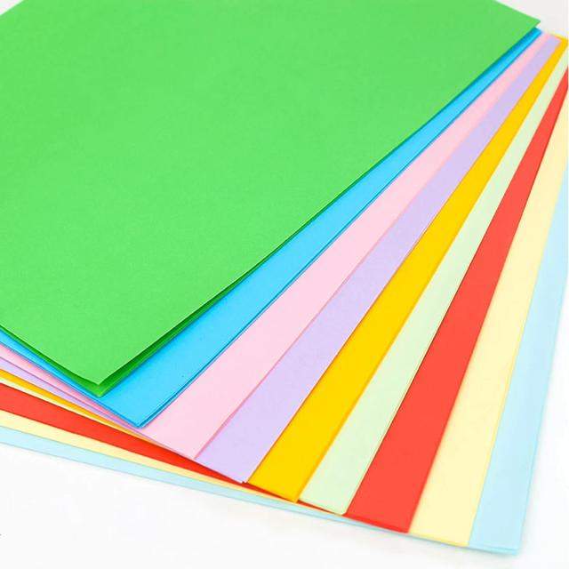 Papel de Cópia A4 Colorido para Origami em 10 Cores, Ideal para Decoração e Impressão a Jato de Tinta, 100 Folhas em Embalagem de Presente