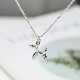 Poodle Balloon Dog Pendant Necklace para Meninas, Aço Inoxidável, Bonito, Doce, Charme Engraçado, Clavícula Chain, Unique Jewelry, Birthday Gift - Image 5