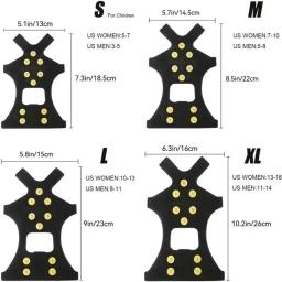 10 dentes escalada crampons para caminhada de inverno ao ar livre pesca no gelo acampamento sapatos de neve antiderrapantes capas de sapato de aço manganês - Image 6