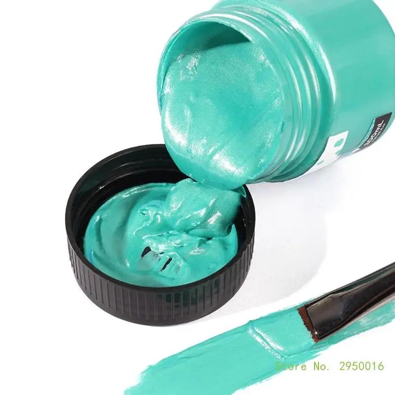 Impermeável tinta acrílica metálica, cores acrílicas para pintura em tela de tela pedra e artesanato, 3,38 oz 100ml - Image 1