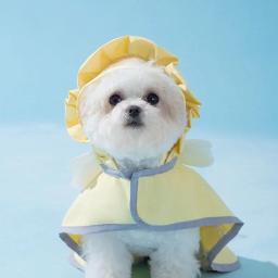 Poncho de chuva impermeável para animais de estimação, Capa de chuva pequena, Roupas para cães de verão, Cães pequenos fora do estilo do cabo - Image 2