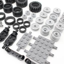 MOC Technical Wheel Building Blocks, Pin Pneu Eixo Conector, Tecnologia do carro, Peças de automóvel Set Toy, 56pcs por lote - Image 5