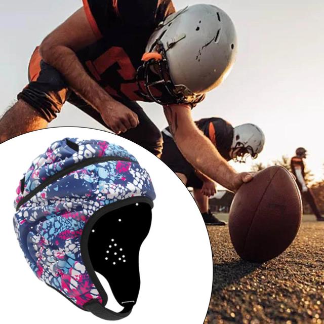 Capacete de Rugby Unisex para Adultos com Protetor Facial e Bandeira, Ideal para Treinos e Práticas de Esportes e Necessidades Especiais
