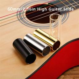 1pc 60mm barra deslizante de guitarra aço inoxidável metal/vidro dedo slides para guitarra ukulele instrumentos cordas acessórios guitarra - Image 4