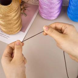Fio De Crochet De Polipropileno Para Artesanato De DIY, Seda De Gelo, Fio De Arte, Chapéu, Boneca, Sacos De Costura, Cesta, Crochet, 1.5mm - Image 3