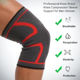 Peça acolchoada de nylon para joelho, equipamento de proteção fitness com joelheira de nylon para corrida, basquete e vôlei, 1 peça - Image 2