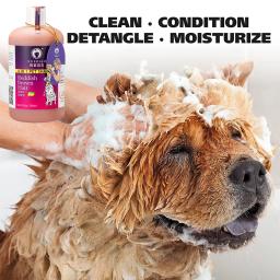 Shampoo e Condicionador Pet, Shampoo Natural 4 em 1 para Cães, Gel de Banho para Cachorros e Cachorros, Fórmula de Amigo dos Animais, 17oz - Image 2