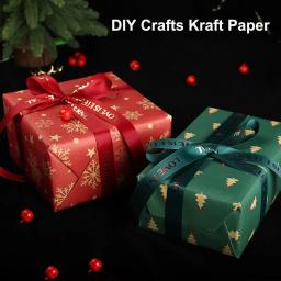 Papel De Embrulho De Presente De Natal, Artesanato De DIY, Papel Kraft para Decoração De Embalagem De Festa De Natal Ano Novo, 1Pc - Image 6