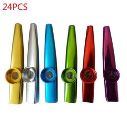 24 Peças Metal Kazoos Multicolor Kazoo Instrumento Musical Bom Companheiro para Guitarra, Ukulele, Violino, Teclado Piano - Image 2