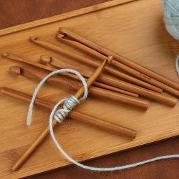 KRABALL-Bamboo Handle Crochet Hooks Kit, Agulhas de Tricô Set, DIY Craft, Ferramentas para Fios Weave, Acessórios de malha - Image 6