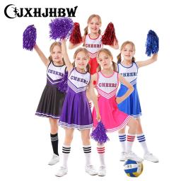 Traje de torcida JXHJHBW para crianças, uniformes escolares, Cheerleader Outfits, Halloween Cosplay Dress with Socks Suit - Image 1
