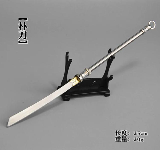 Faca Lâmina Longa Miniatura de Arma Antiga 12'' - Figura de Ação e Acessório em Estoque 1:6