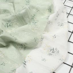 Bordado oco impressão Jacquard tecido, ramo de flores, pano de algodão, fazer decoração de vestido, casa 150g por m, 50x 140cm - Image 3