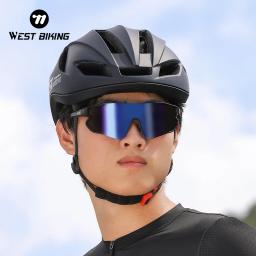 West Biking-Capacete Ultraleve de Bicicleta para Homens e Mulheres, Ajustável, Cabeça de Segurança, Equipamento Ciclismo, Acessórios MTB - Image 1