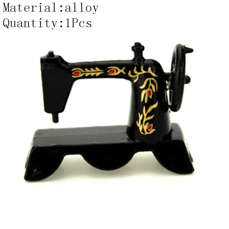 Mini Máquina De Costura Com Agulha Kit De Tesoura, Caixa De Costura, Simulação, Mobiliário, Casa De Bonecas, Acessórios Em Miniatura, 1:12 - Image 1