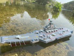 Barco de casco super longo RC carregando para crianças, navio de guerra RC militar, brinquedo elétrico para menino, navio porta-aviões Warsh, 68cm - Image 5