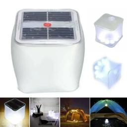 Lâmpada LED exterior inflável de energia solar, RGB fosco, Painel Solar Quadrado Quente Shed Light, Iluminação de emergência para caminhadas - Image 1